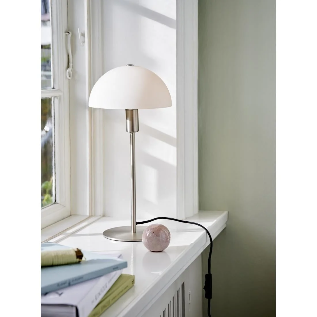 Nordlux Ellen 20 Indoor Table Lamp Brushed Steel, Glass Shade - Image 3