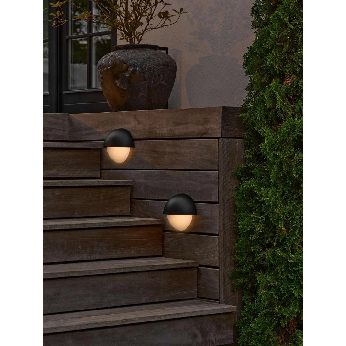 Nordlux Scorpius Round Outdoor Wall Light Black Plastic - Image 5