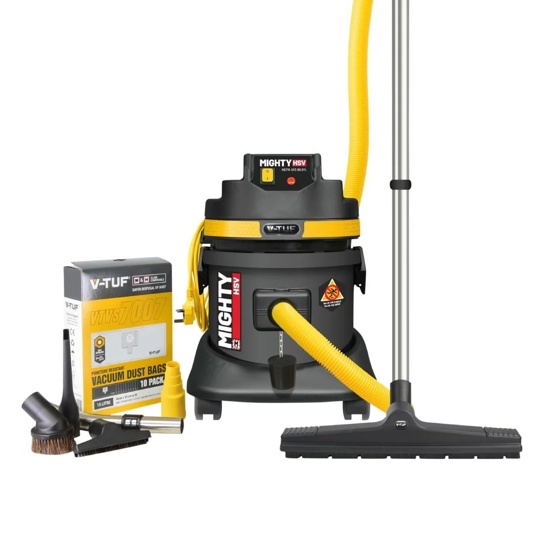 V-TUF M-Class Industrial Wet & Dry Vacuum Cleaner Mighty HSV 21L - Image 3
