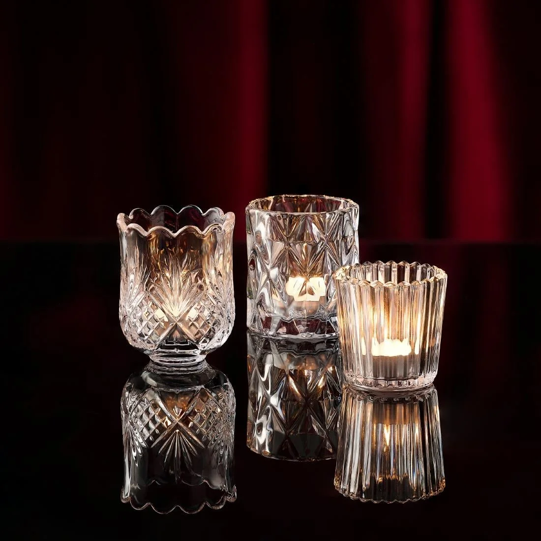 Artis Tealight Holders Diamond 70x75mm (6 Pack) - Image 3