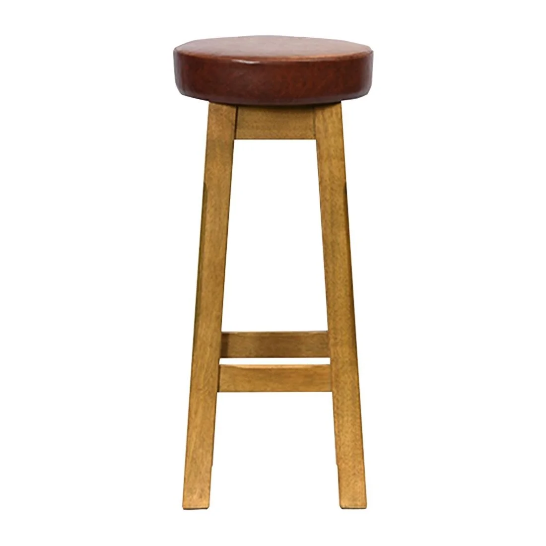 Everyday Wessex Weathered Oak High Stool with Bison Espresso Seat (2 Pack)