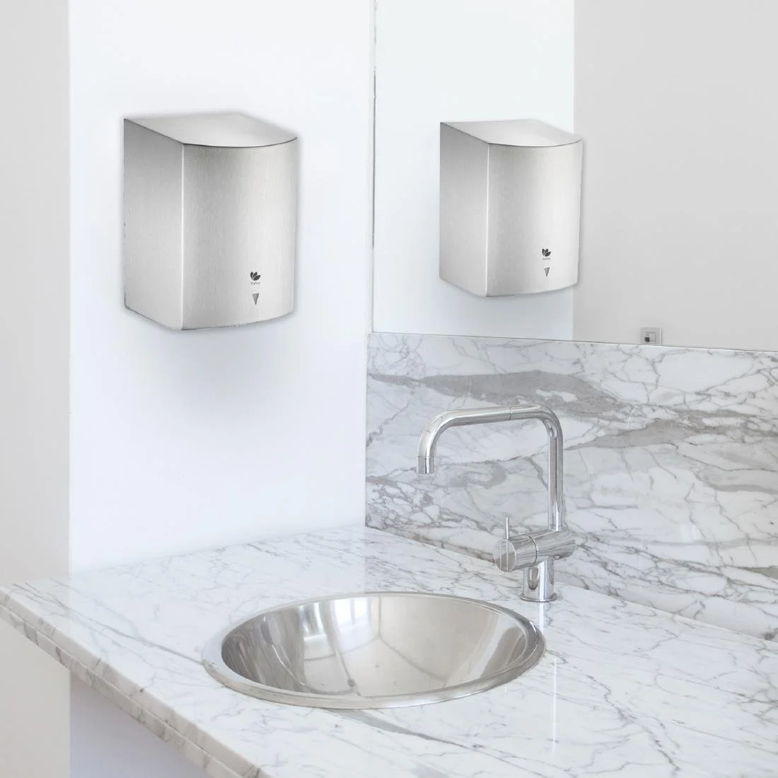 Dryflow Turboforce Hand Dryer Brushed Satin TF03 - Image 3