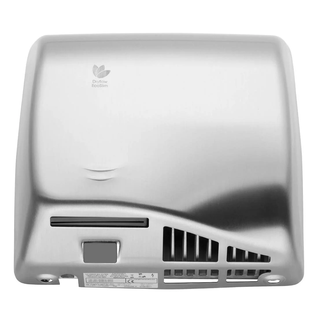 Dryflow EcoSlim HEPA Hand Dryer with Ioniser Brushed Satin DFES02BS - Image 4