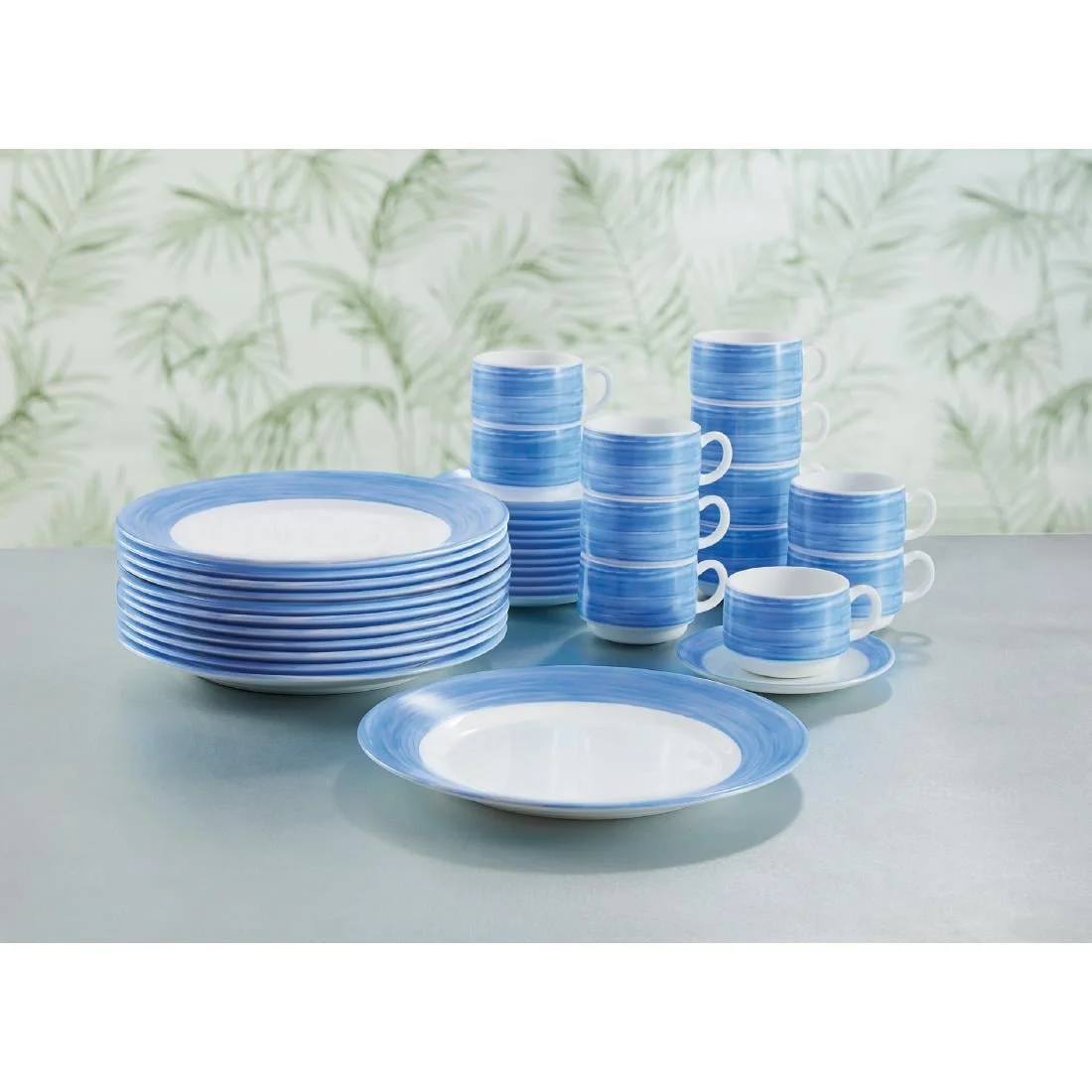 Arcoroc Brush Mugs Blue 250ml (36 Pack) - Image 2