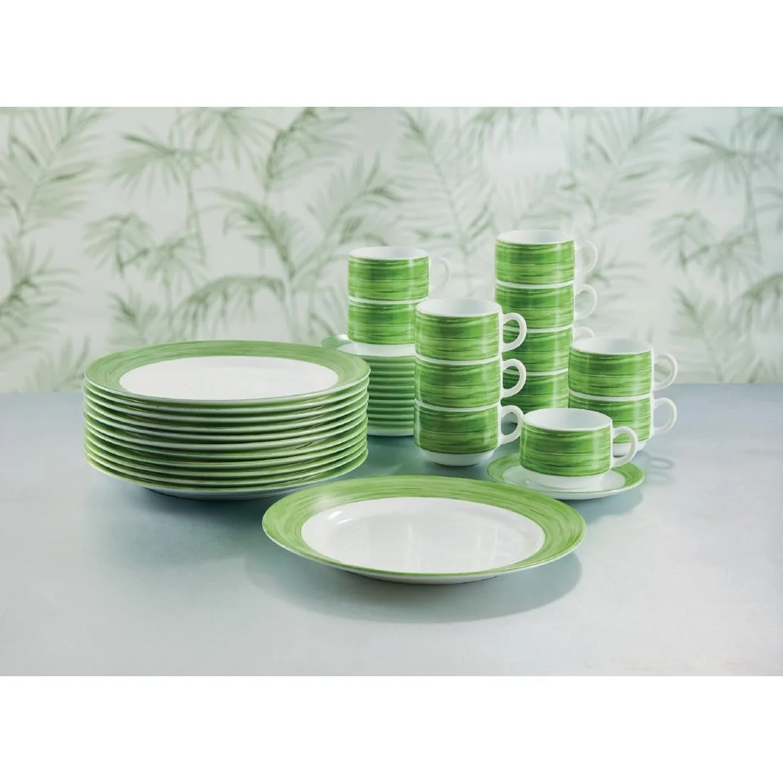 Arcoroc Brush Mugs Green 250ml (36 Pack) - Image 3