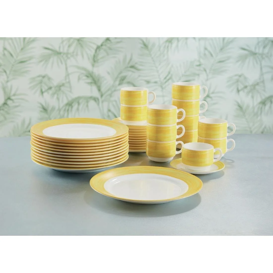 Arcoroc Brush Side Plates Yellow 155mm (24 Pack) - Image 4