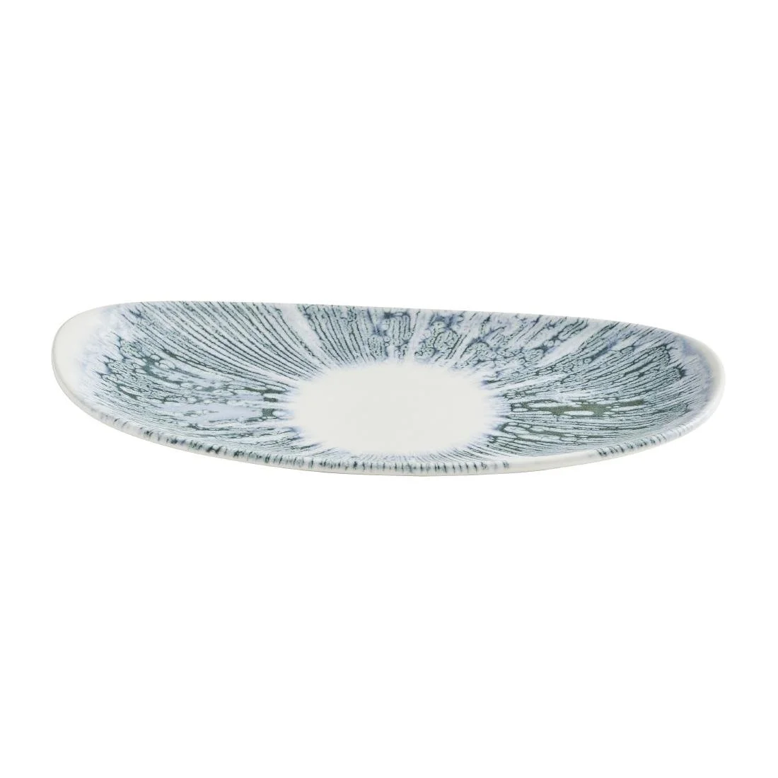 Churchill Lyra Organic Oblong Plates Blue Opal 260x150mm (12 Pack) - Image 2