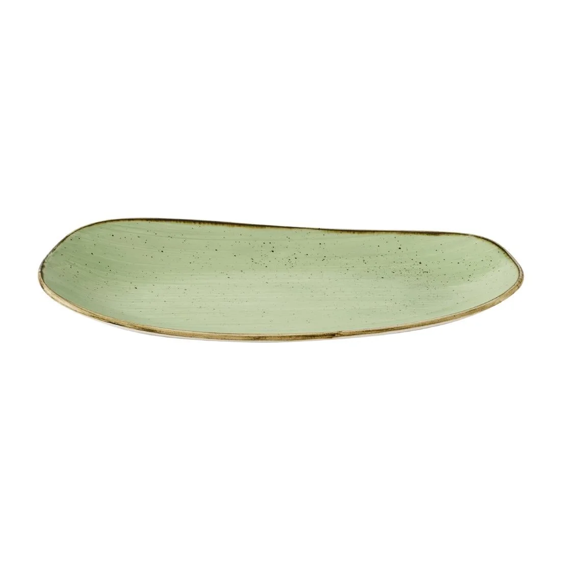 Churchill Stonecast Opal Oblong Plates Sage Green 300x150mm (12 Pack) - Image 2