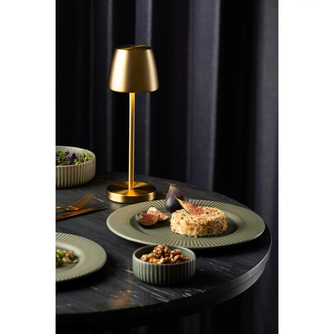 Utopia Mini Montserrat LED Cordless Table Lamps Gold 260mm (6 Pack) - Image 2