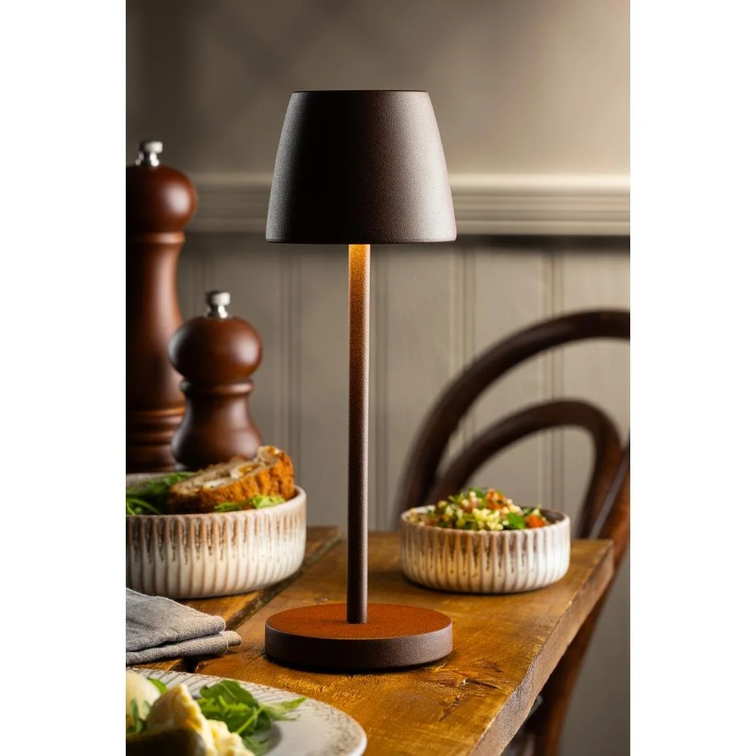 Utopia Mini Montserrat LED Cordless Table Lamps Cocoa 260mm (6 Pack) - Image 2