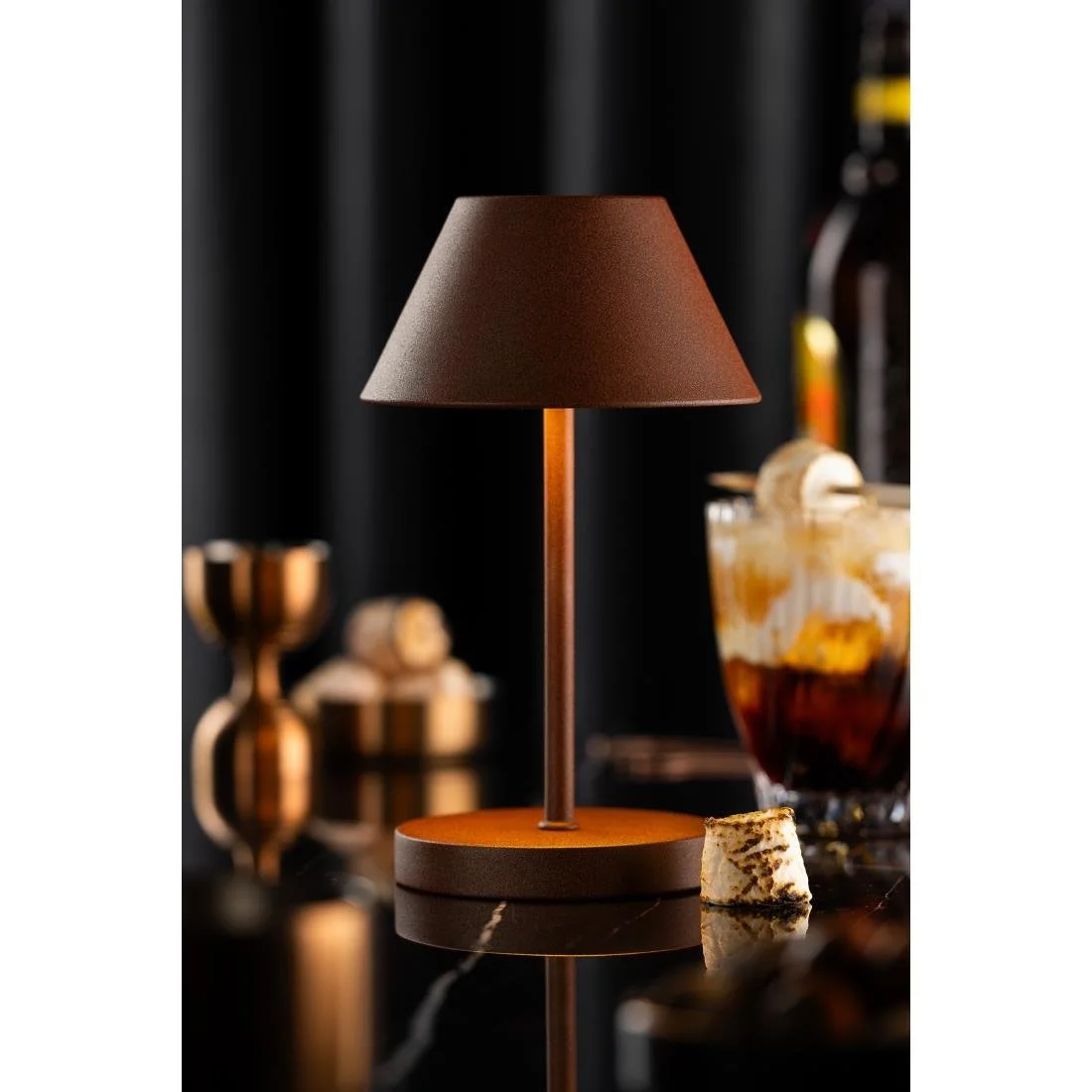 Utopia Bonaire LED Cordless Table Lamps Cocoa 190mm (6 Pack) - Image 2