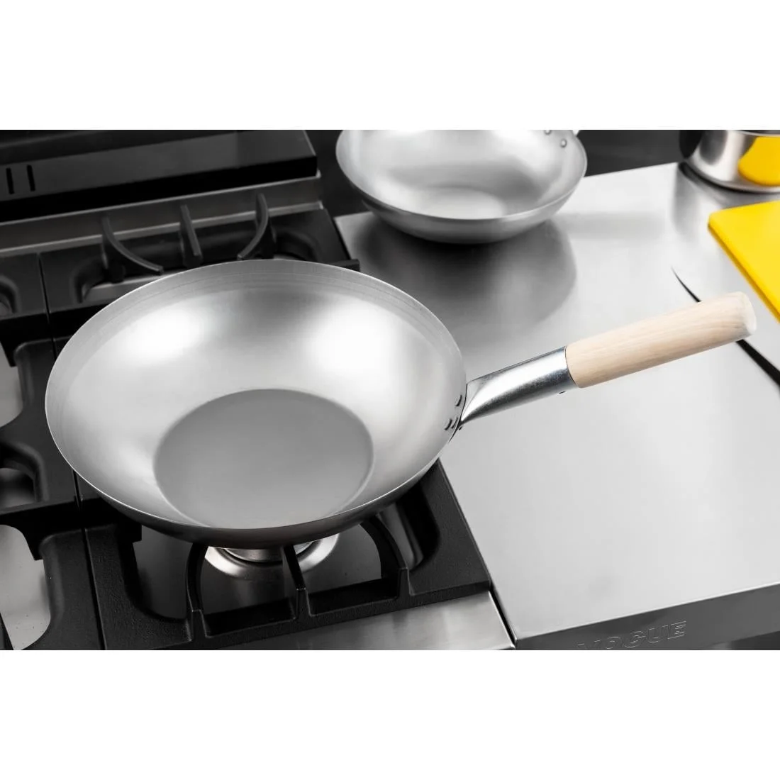 Vogue Mild Steel Wok Flat Base 330mm - Image 7