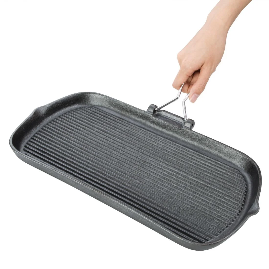 Vogue Cast Iron Grill Pan - Image 3