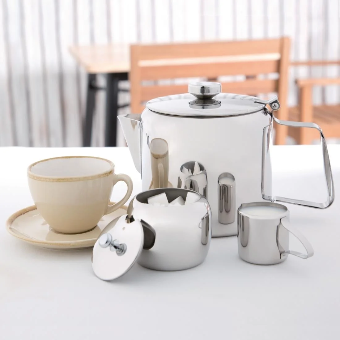 Olympia Concorde Teapot Stainless Steel 70oz - Image 6