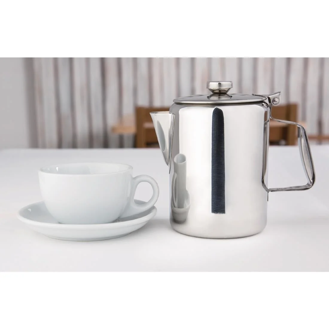 Olympia Concorde Coffee Pot Stainless Steel 32oz - Image 4