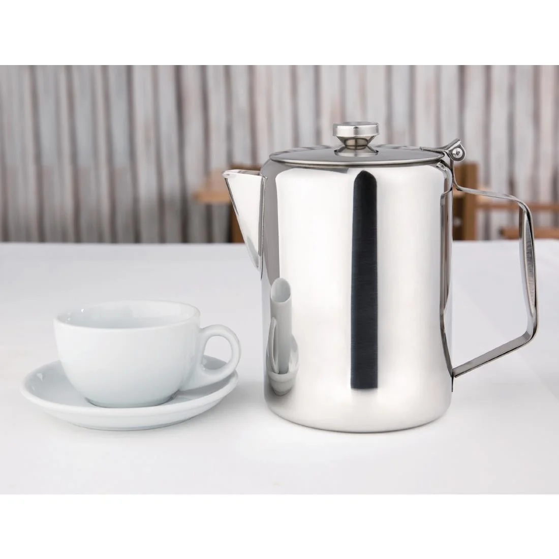 Olympia Concorde Coffee Pot Stainless Steel 70oz - Image 4