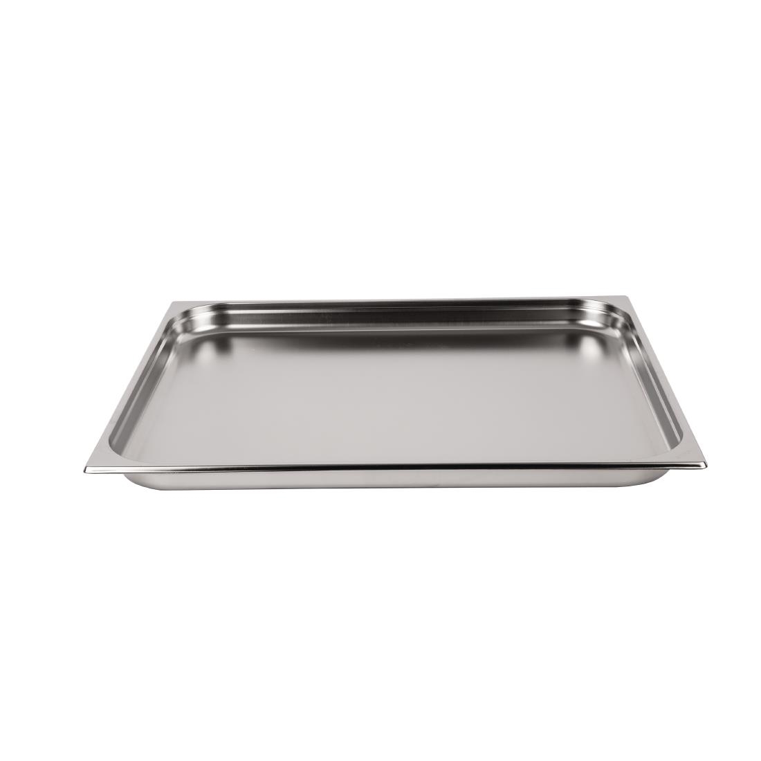 Vogue Stainless Steel 2/1 Double Size Gastronorm Pan 40mm