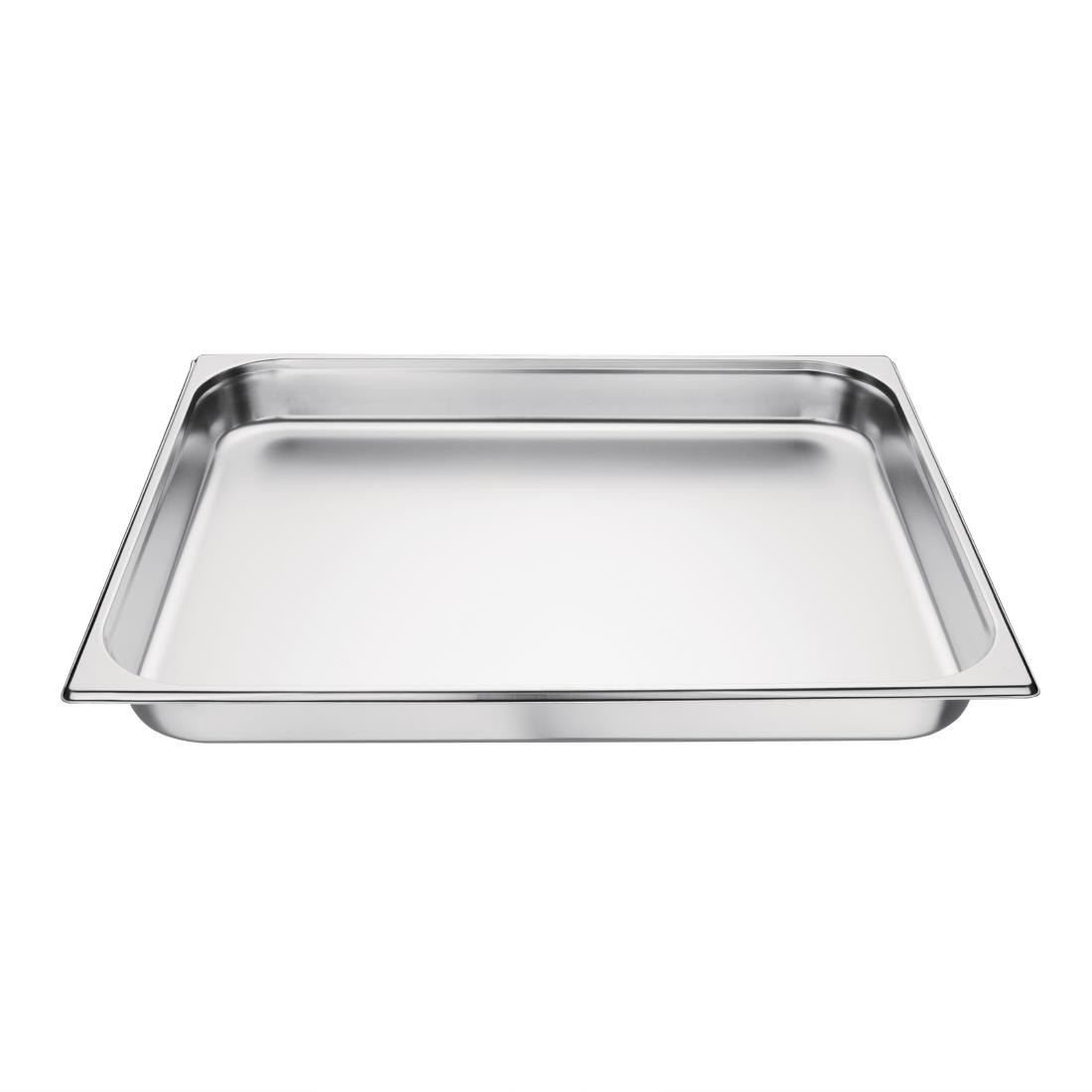 Vogue Stainless Steel 2/1 Double Size Gastronorm Pan 65mm