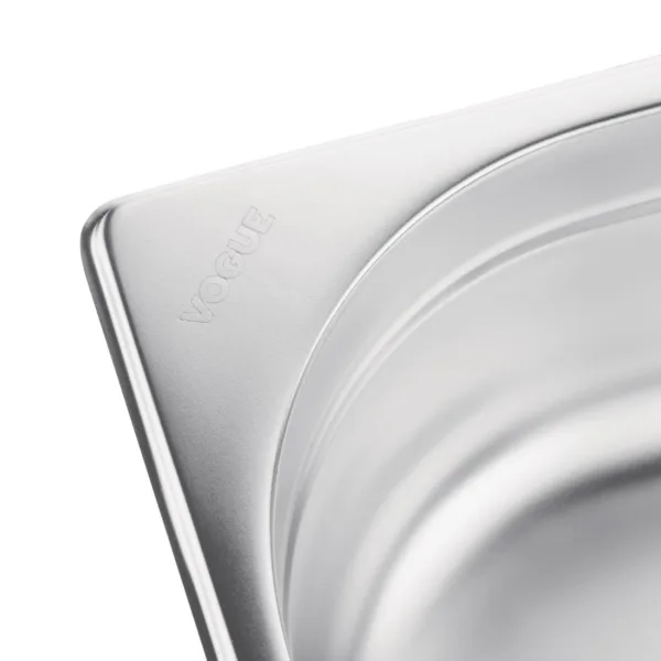 Vogue Stainless Steel 2/1 Double Size Gastronorm Pan 65mm