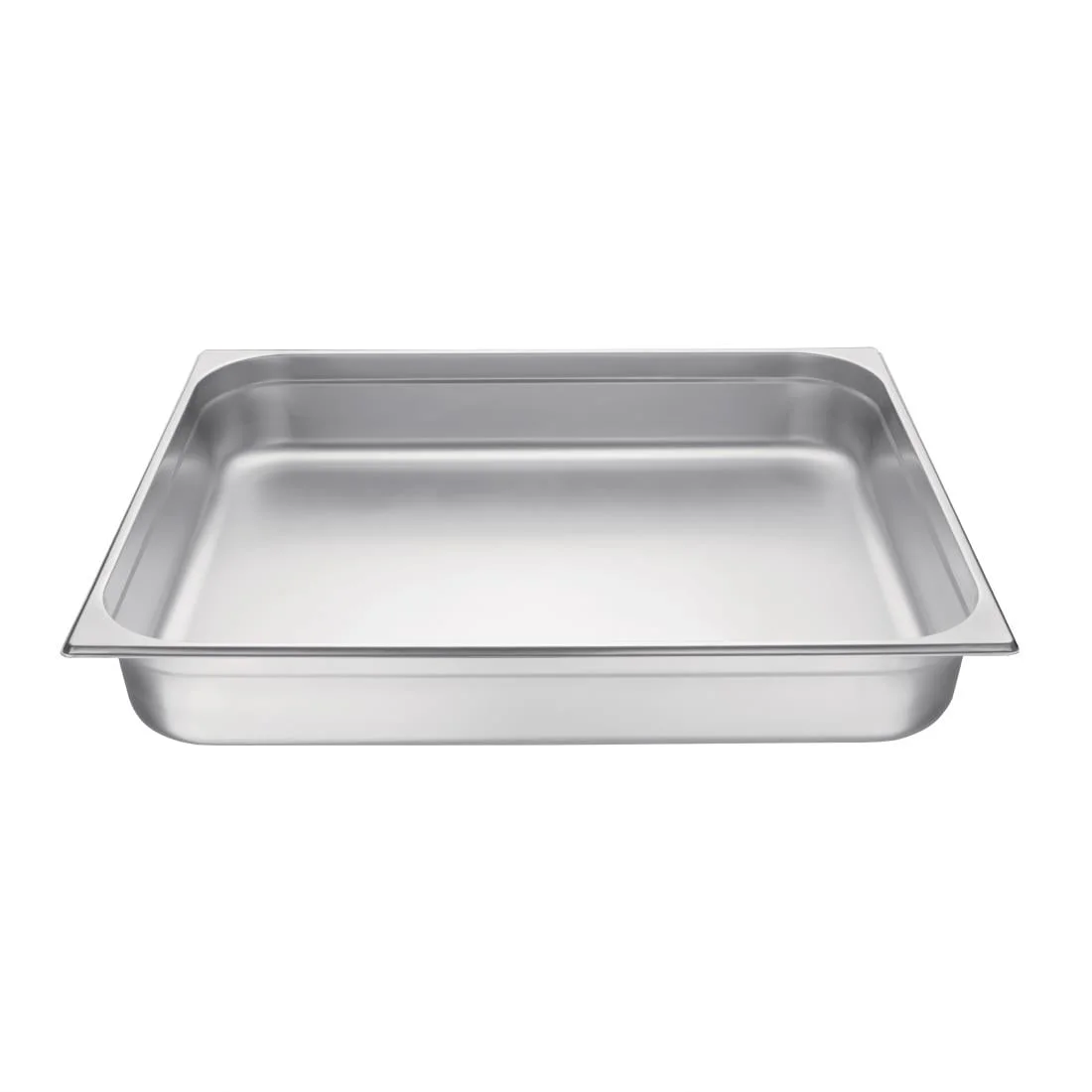 Vogue Stainless Steel 2/1 Double Size Gastronorm Pan 100mm - Image 4