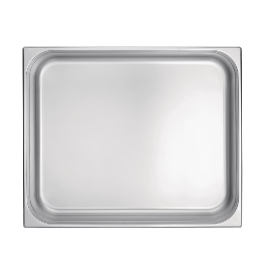 Vogue Stainless Steel 2/1 Double Size Gastronorm Pan 100mm