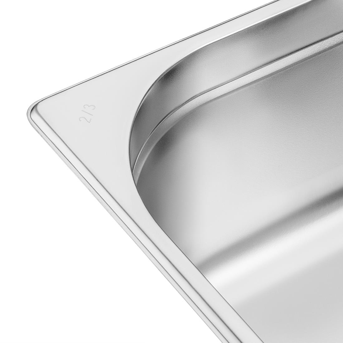 Vogue Stainless Steel 2/3 Gastronorm Pan 150mm