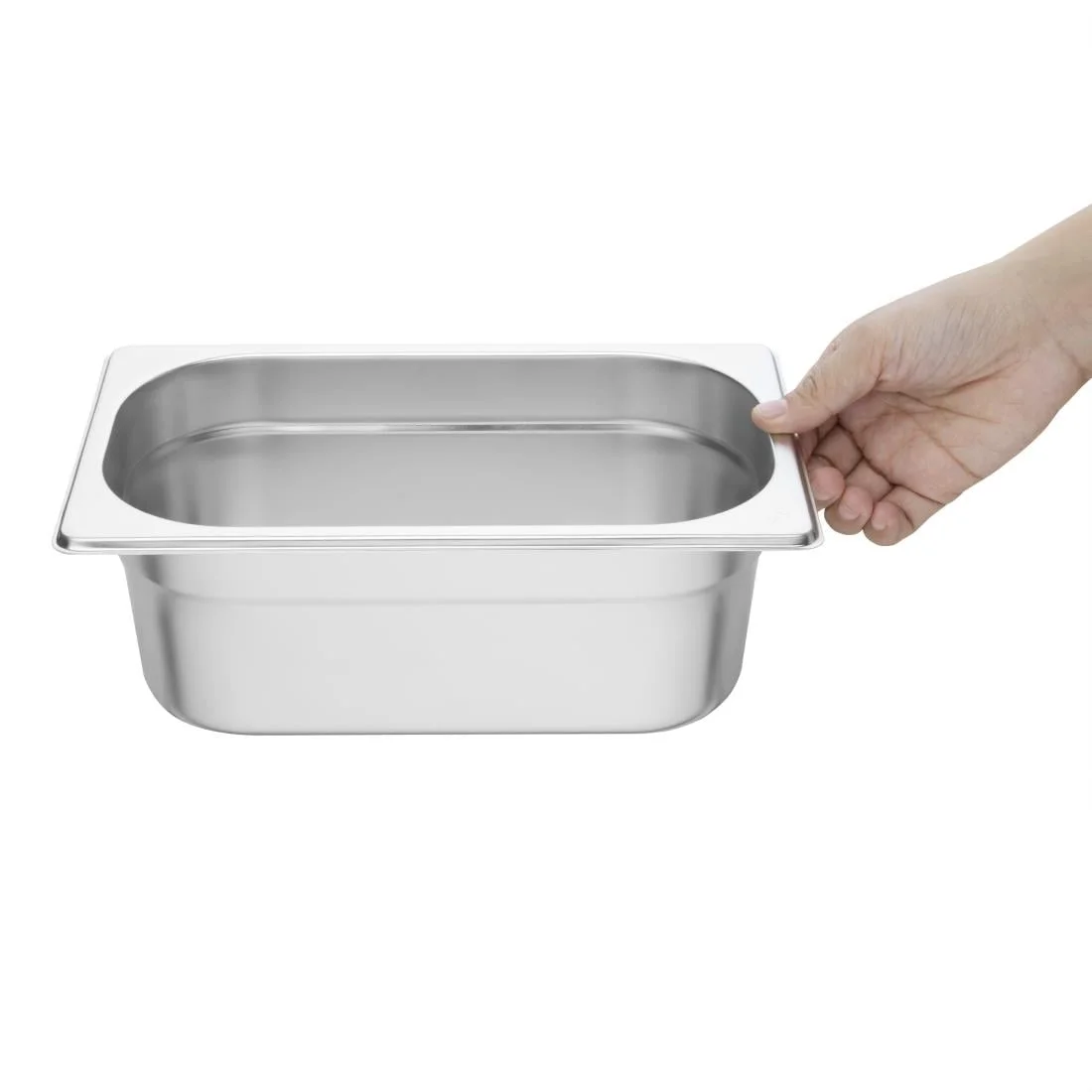 Vogue Stainless Steel 1/4 Gastronorm Pan 100mm - Image 5