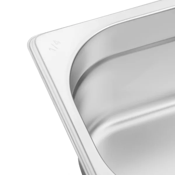 Vogue Stainless Steel 1/4 Gastronorm Pan 100mm