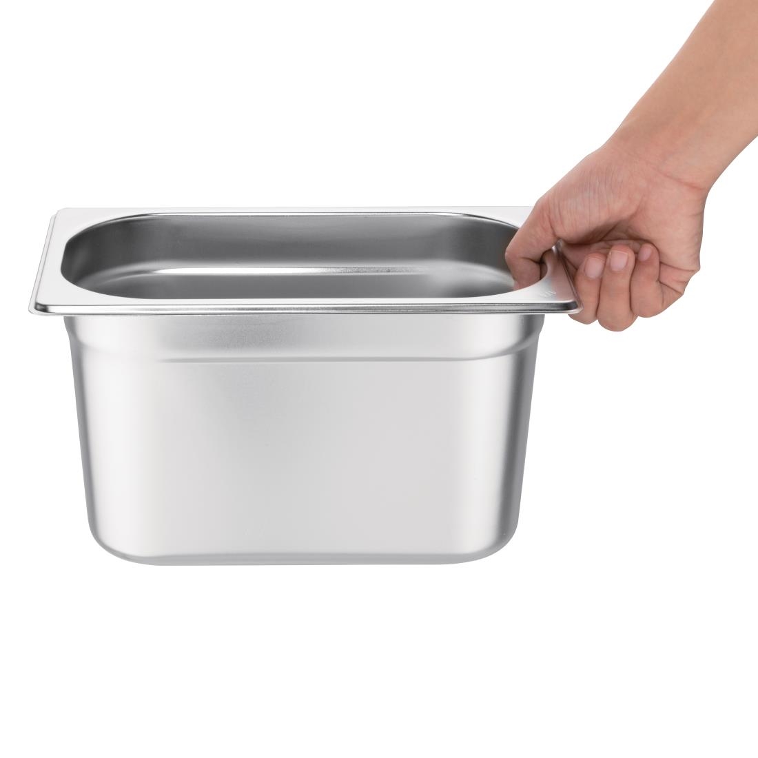 Vogue Stainless Steel 1/4 Gastronorm Pan 150mm