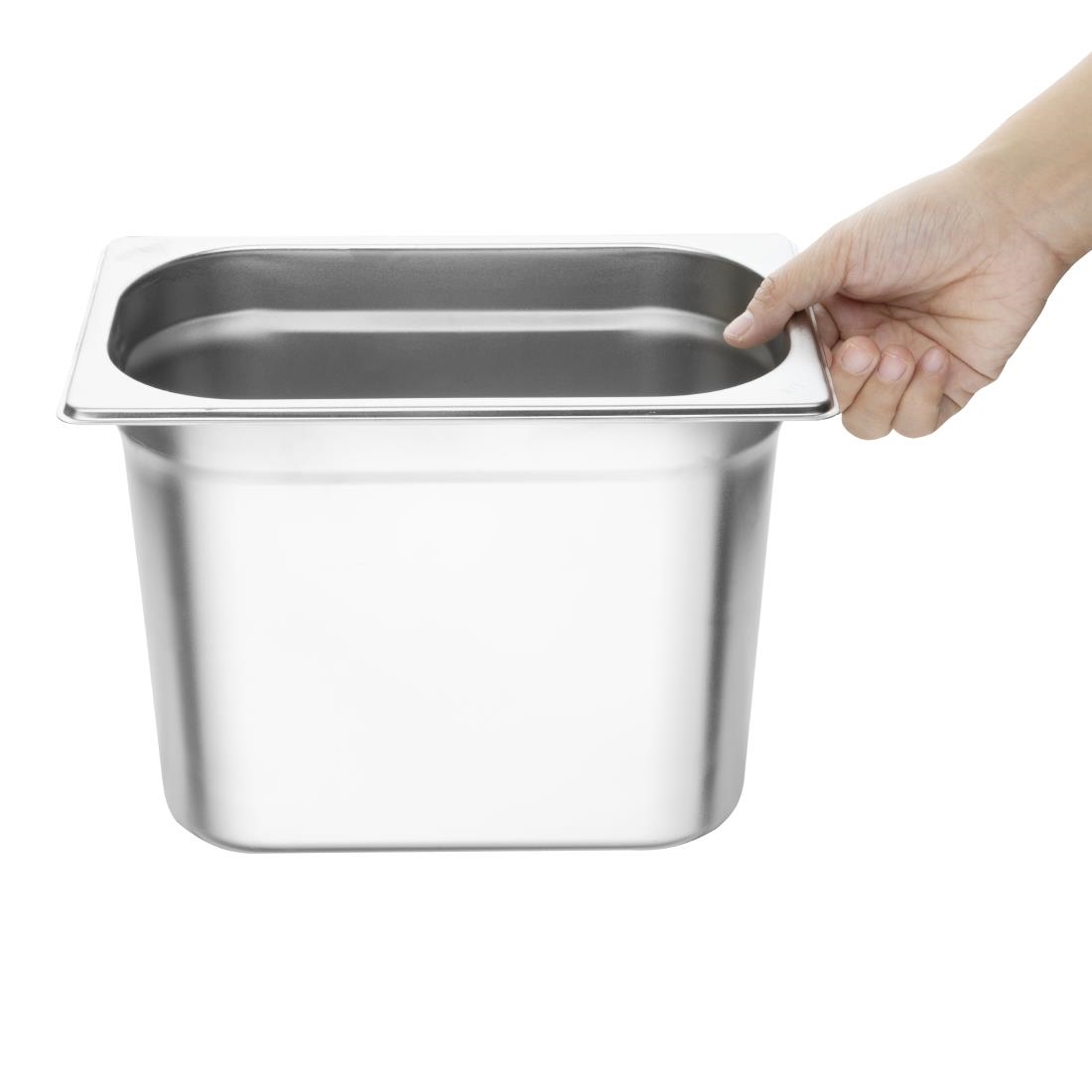 Vogue Stainless Steel 1/4 Gastronorm Pan 200mm