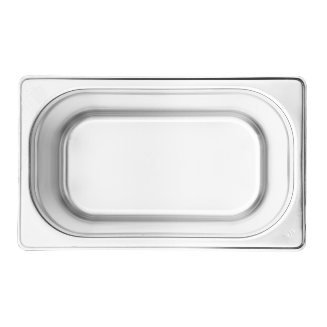 Vogue Stainless Steel 1/4 Gastronorm Pan 200mm