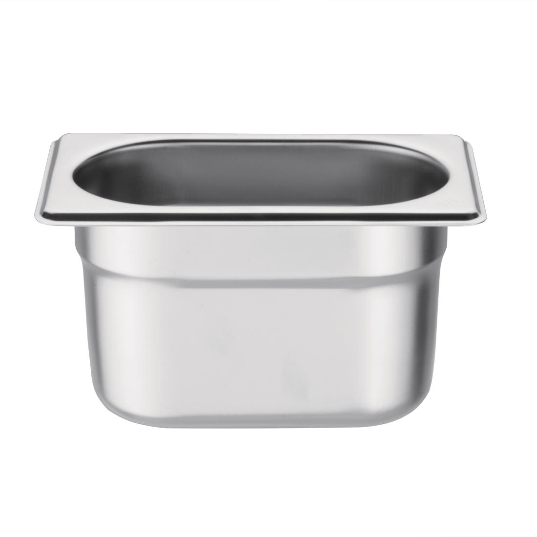 Vogue Stainless Steel 1/9 Gastronorm Pan 100mm