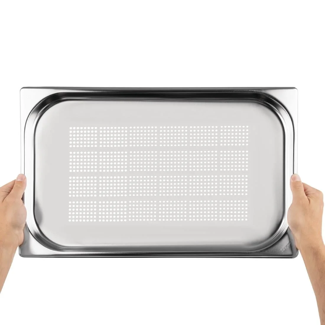 Vogue Stainless Steel Perforated 1/1 Gastronorm Pan 20mm - Image 6