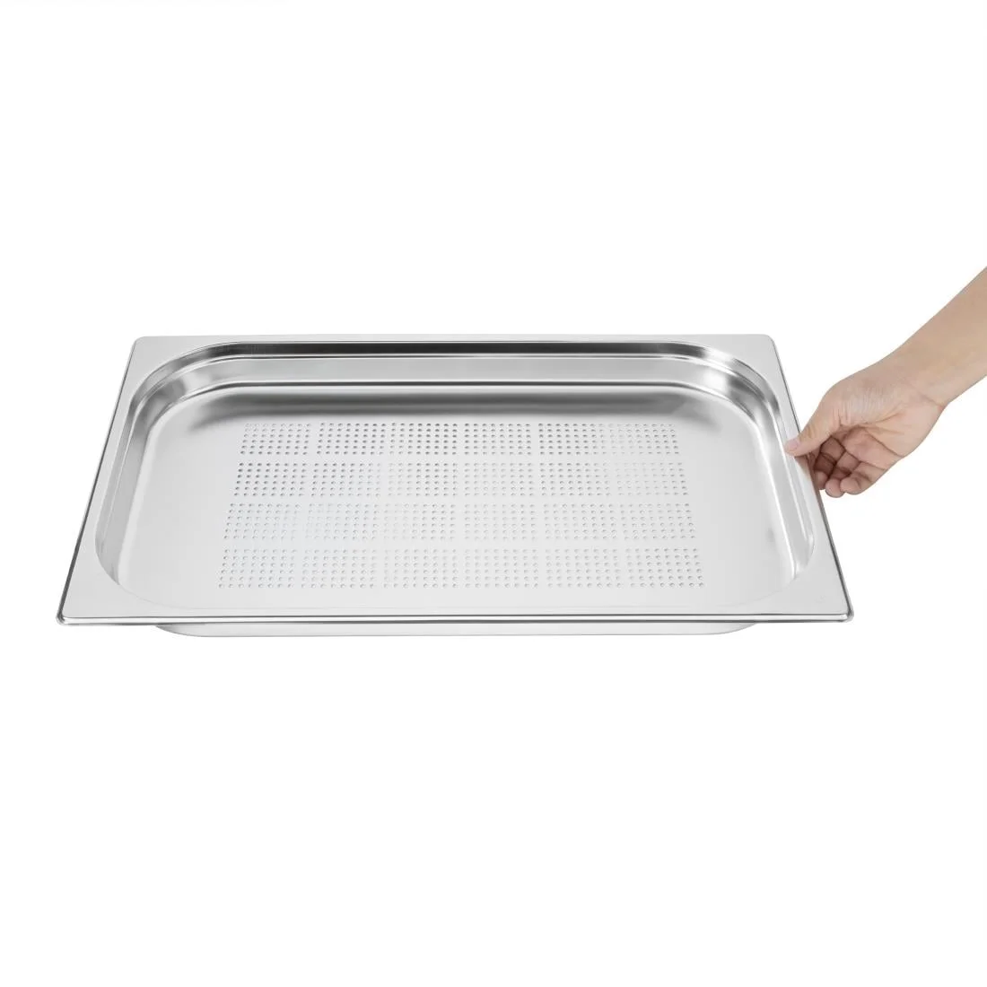 Vogue Stainless Steel Perforated 1/1 Gastronorm Pan 40mm - Image 5