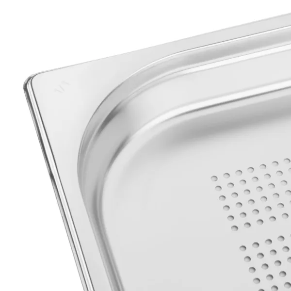 Vogue Stainless Steel Perforated 1/1 Gastronorm Pan 40mm