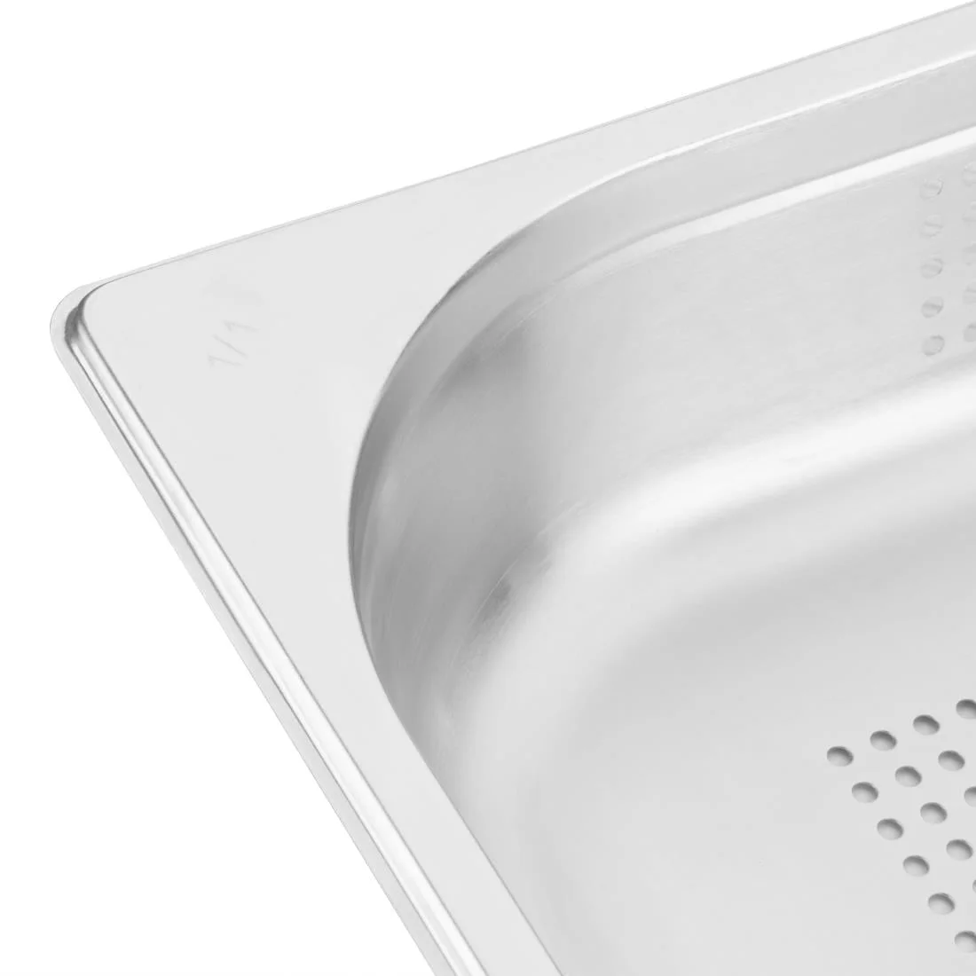 Vogue Stainless Steel Perforated 1/1 Gastronorm Pan 65mm - Image 6