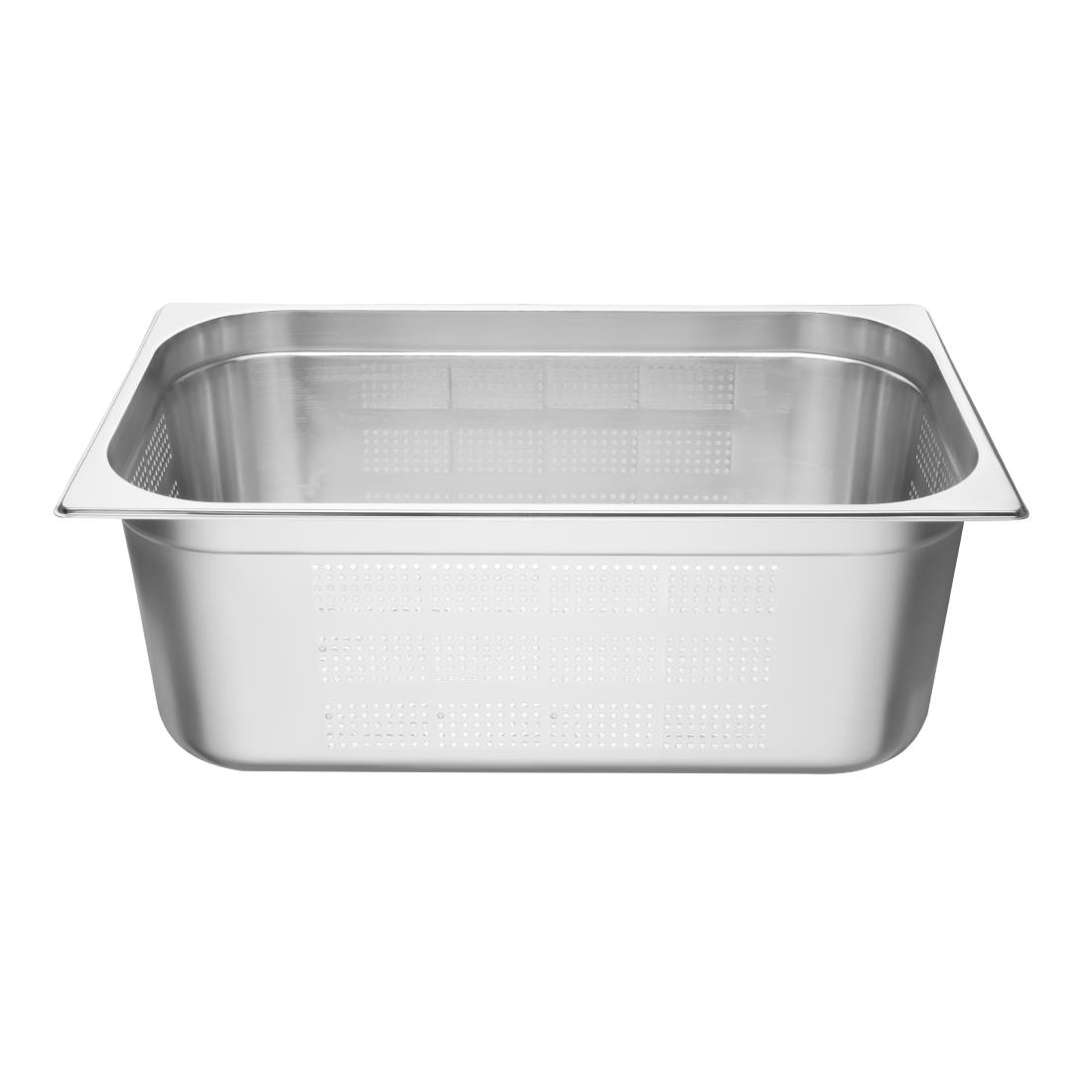 Vogue Stainless Steel Perforated 1/1 Gastronorm Pan 200mm