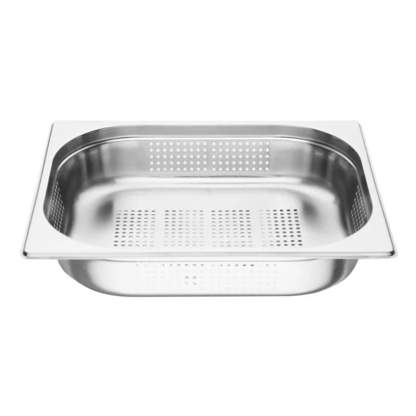 Vogue Stainless Steel Perforated 1/2 Gastronorm Pan 65mm