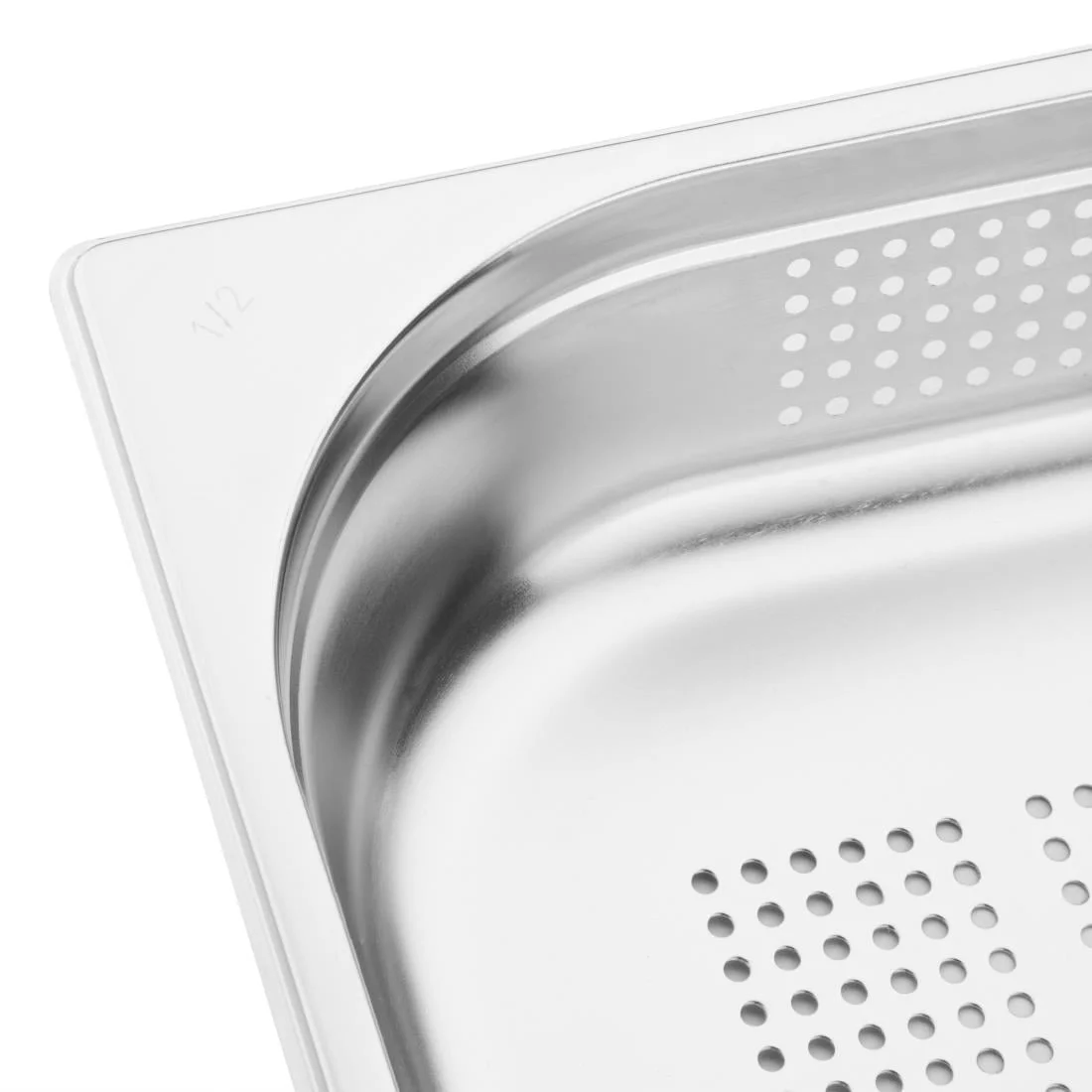 Vogue Stainless Steel Perforated 1/2 Gastronorm Pan 65mm - Image 6