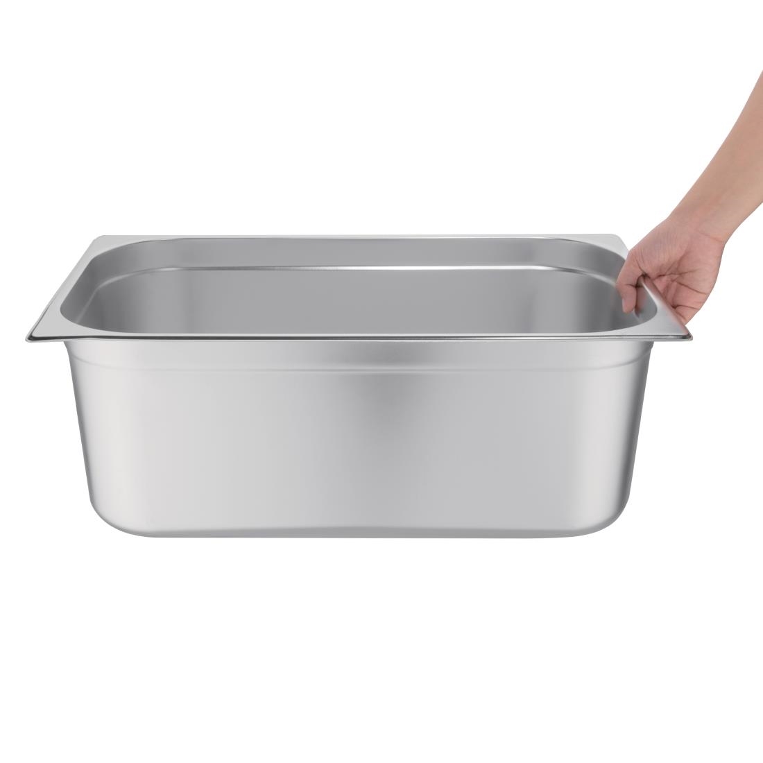 Vogue Stainless Steel 1/1 Gastronorm Pan 200mm