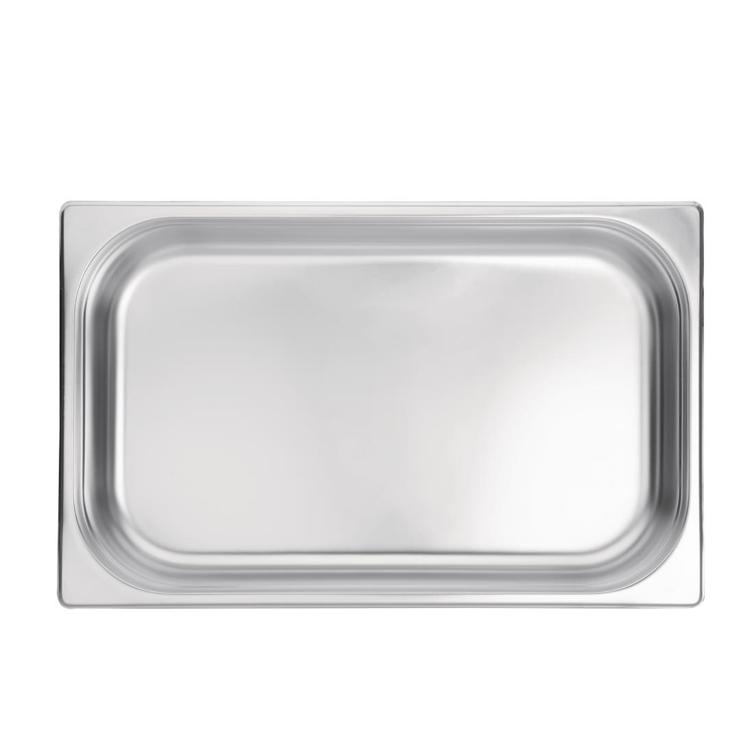 Vogue Stainless Steel 1/1 Gastronorm Pan 100mm