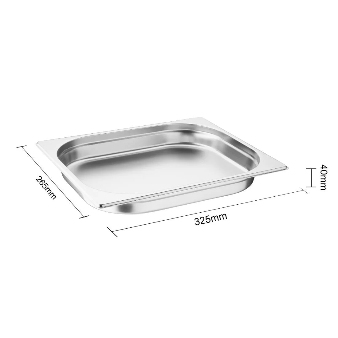 Vogue Stainless Steel 1/2 Gastronorm Pan 40mm - Image 7