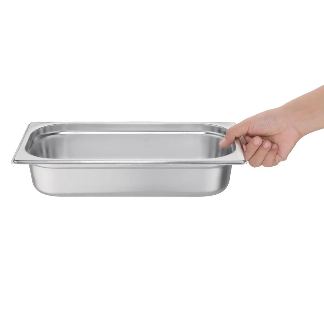 Vogue Stainless Steel 1/3 Gastronorm Pan 65mm - Image 5
