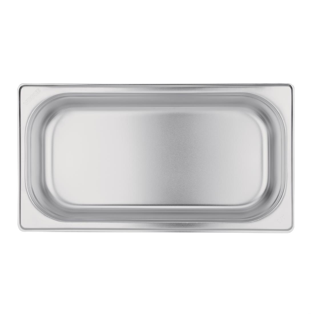 Vogue Stainless Steel 1/3 Gastronorm Pan 65mm