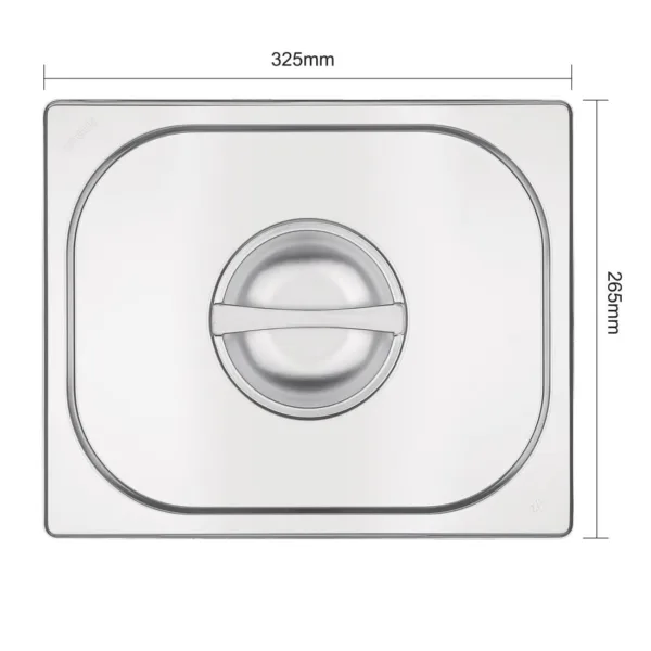 Vogue Stainless Steel 1/2 Gastronorm Lid