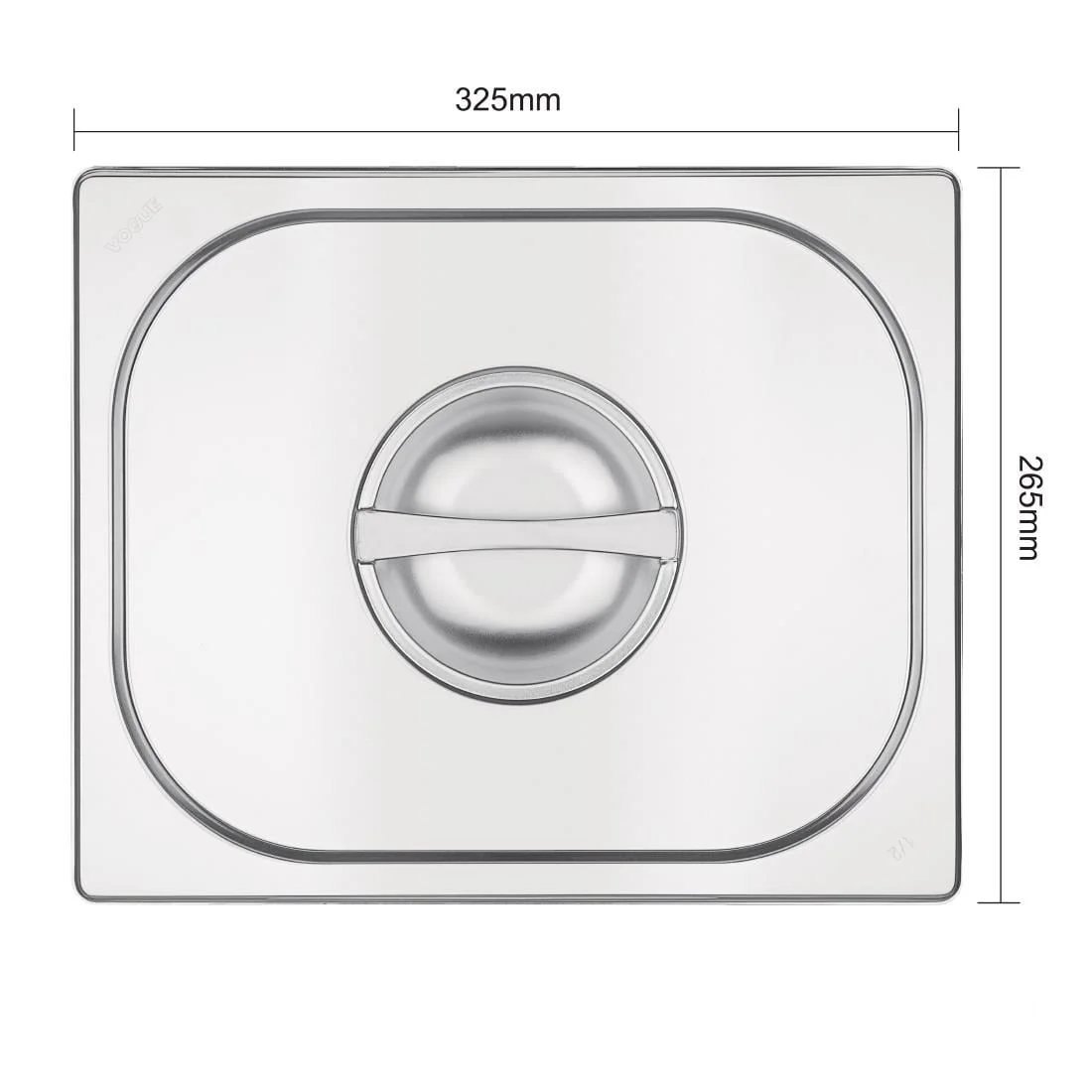 Vogue Stainless Steel 1/2 Gastronorm Lid - Image 5