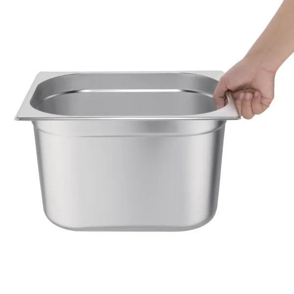 Vogue Stainless Steel 1/2 Gastronorm Pan 200mm