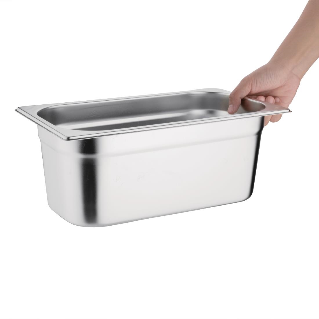 Vogue Stainless Steel 1/3 Gastronorm Pan 100mm