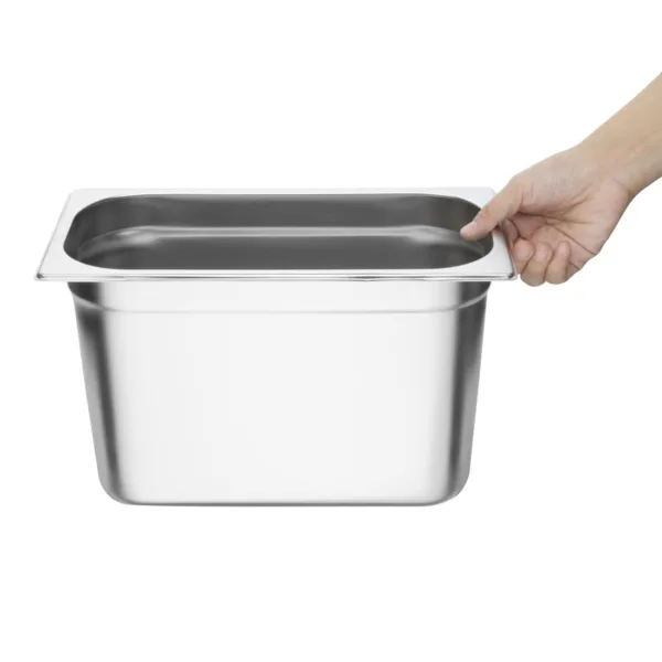 Vogue Stainless Steel 1/3 Gastronorm Pan 200mm