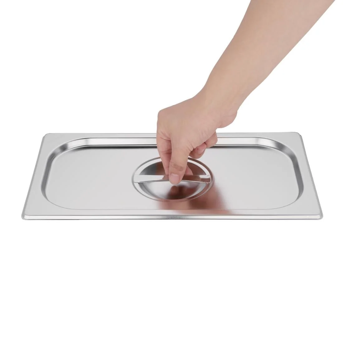 Vogue Stainless Steel 1/3 Gastronorm Lid - Image 3